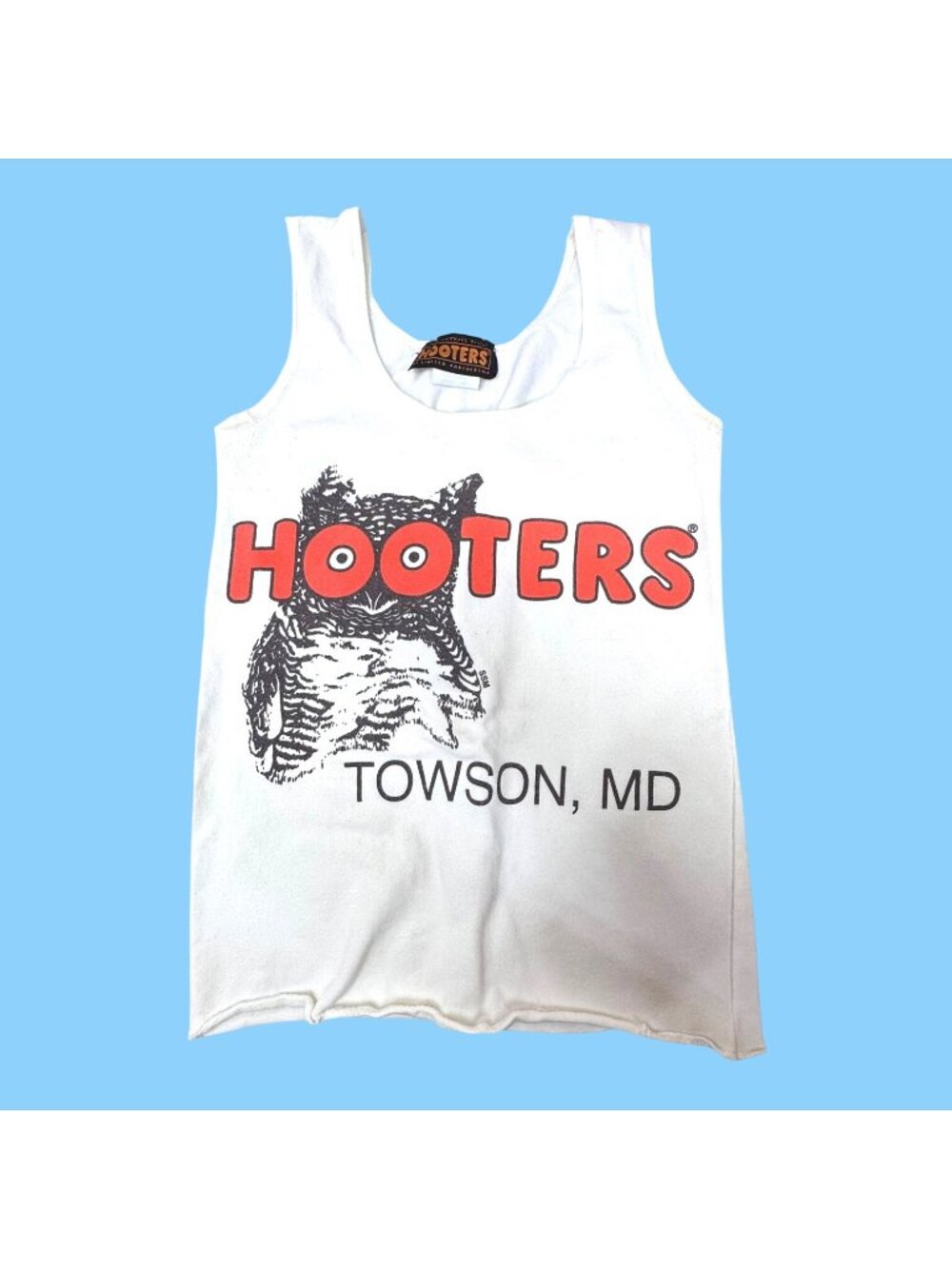 Hooters Girl Orange VTG XS Uniform Tank Top Shirt Cosplay Costume Towson MD